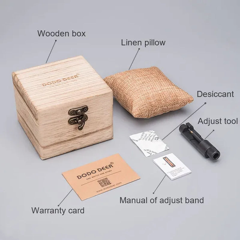 DODO DEER New Design Wood Watch for Women Simple Retro Roman Numerals Dial Rosewood Quartz Watch Anniversary Gift Exquisite Wooden Box Dropshipping