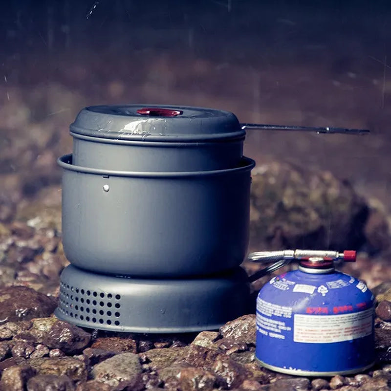 Bulin Outdoor Picnic Hiking Camping Equipment Multipurpose Alcohol Gas Stove Pot Set