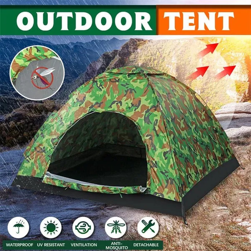 2 Person Camping Dome Tent Waterproof Outdoor Tent with Top Rainfly Easy Set Up
