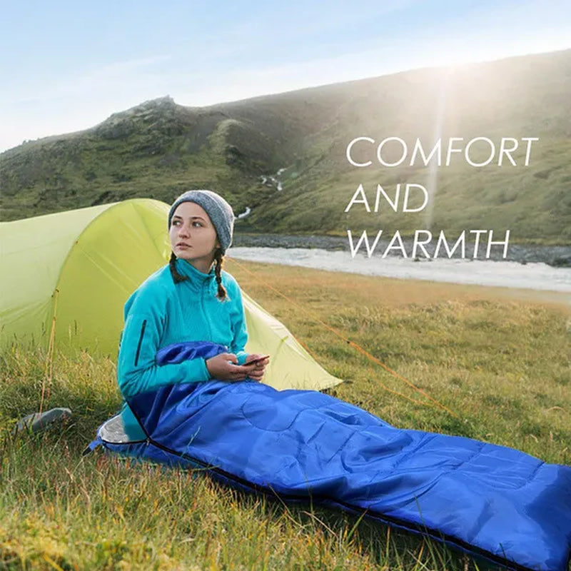 4 Season Camping Envelope Sleeping Bag Waterproof Ultralight Outdoor Hiking