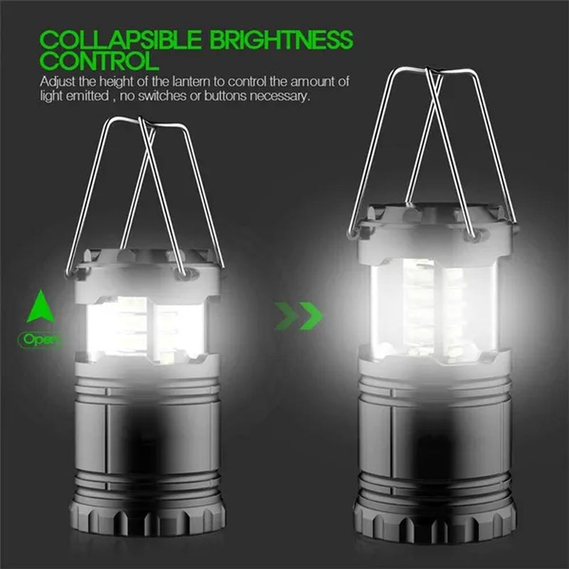 30 LED Portable Camping Lantern Battery Operated Torch Light Tent Lamp