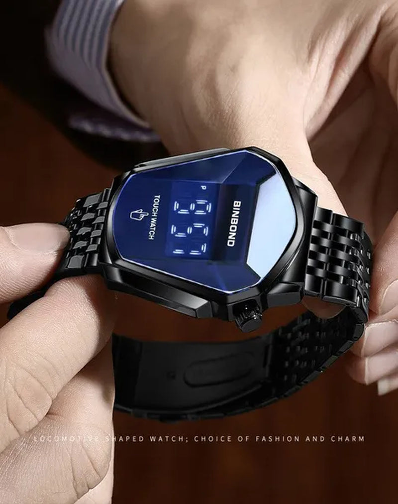 2022 Fashion Touch Screen LED Sport Brand Watch New Design 3D Glass Men Gold Wrist Digital Watches Man Clock Casual Wristwatch
