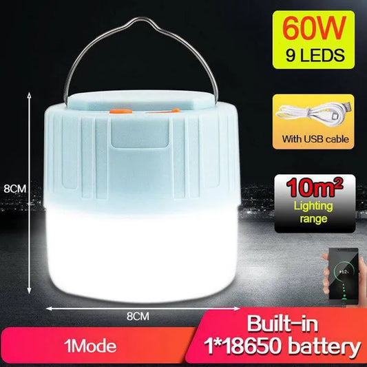 Solar LED Camping Light USB Rechargeable Bulb for Outdoor Tent Lamp Portable Lanterns Emergency Lights for BBQ Hiking(60/190/280W)