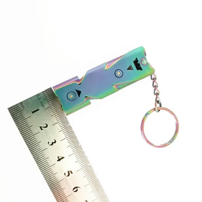 150Db Double Tube Survival Whistle Lifesaving Emergency SOS Outdoor Camping Survival Whistle Training Pets Stainless Steel Whistle