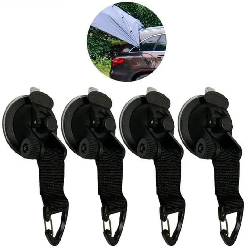 1/2/4Pcs/Set Outdoor Car Tent Suction Cup Universal Hook Tie down Camping Tarp as Car Side Awning Pool Tarpaulins Tents Securing Hook Suitable for Tesla Field Tent