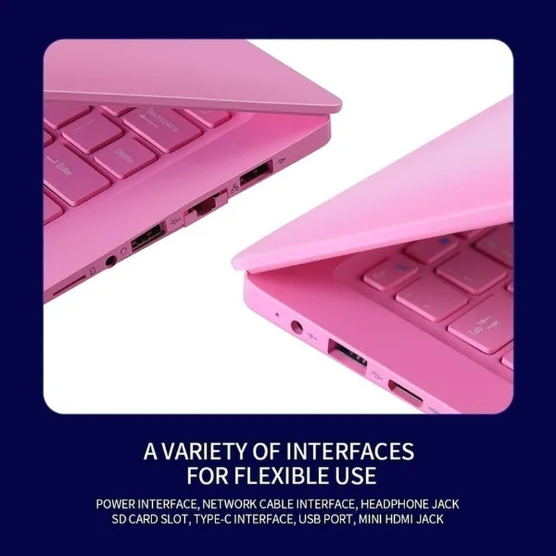 QERE 14.1 Inch Laptop with 6G RAM 128G SSD Gaming Laptops Ultrabook Intel J3455 Quad Core Win10 Notebook Computer