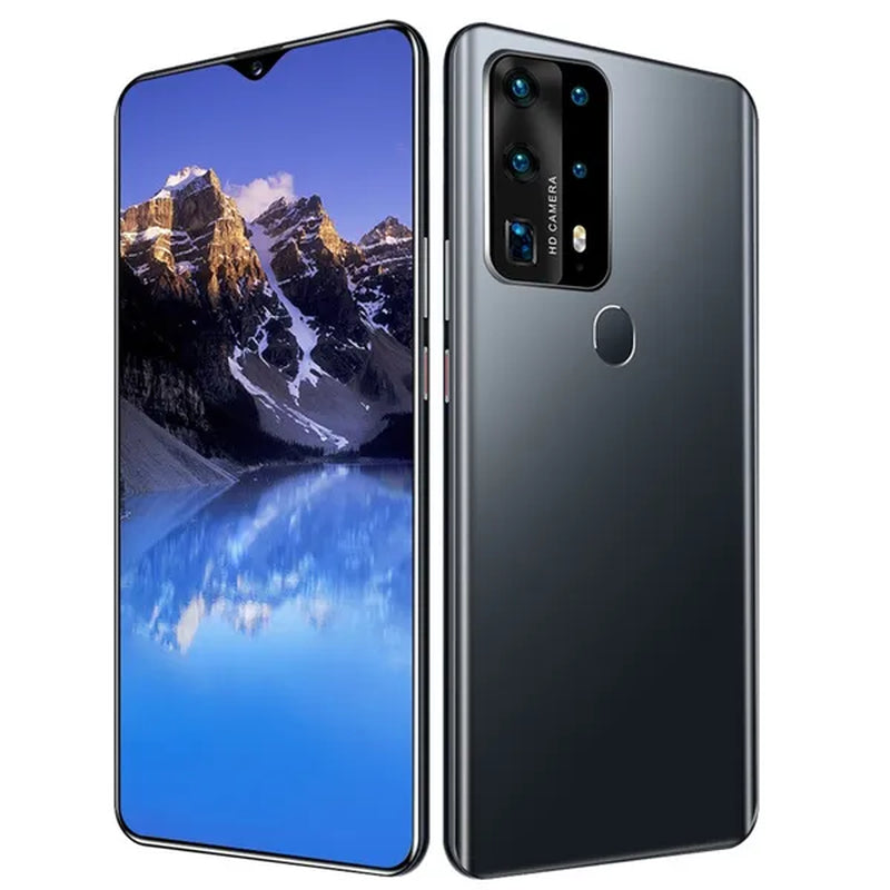 P40Plus Smart Phones, with 12GB+512GB Ultra-Thin Smartphone with Face/Fingerprint Lock Dual SIM Cards Phone MASK