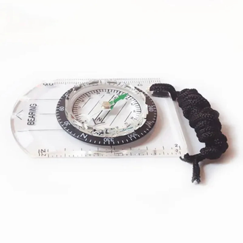 Lumiparty Professional Mini Compass Map Scale Ruler Multifunctional Equipment Outdoor Hiking Camping Survival Bussola Brujula