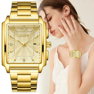 LIGE Fashion Waterproof Watch for Women Top Brand Luxury Women Watch Casual Sport Date Women'S Quartz Wristwatches Montre Femme
