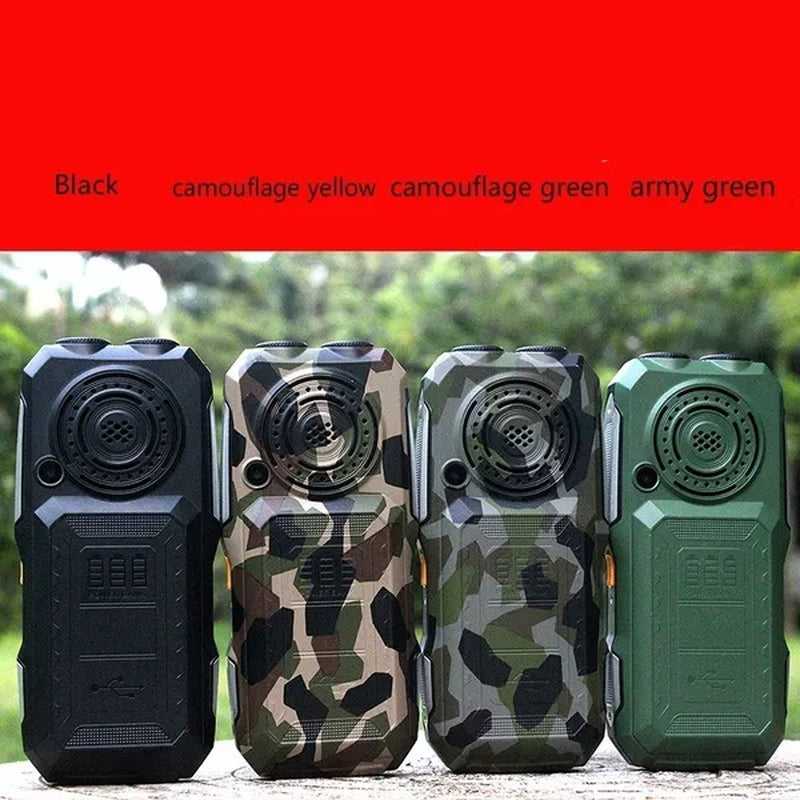DBEIF D2016 Dual Flashlight FM Magic Voice Change 13800Mah Three Proofings Power Bank Antenna Analog TV Rugged Mobile Phone Cell P242