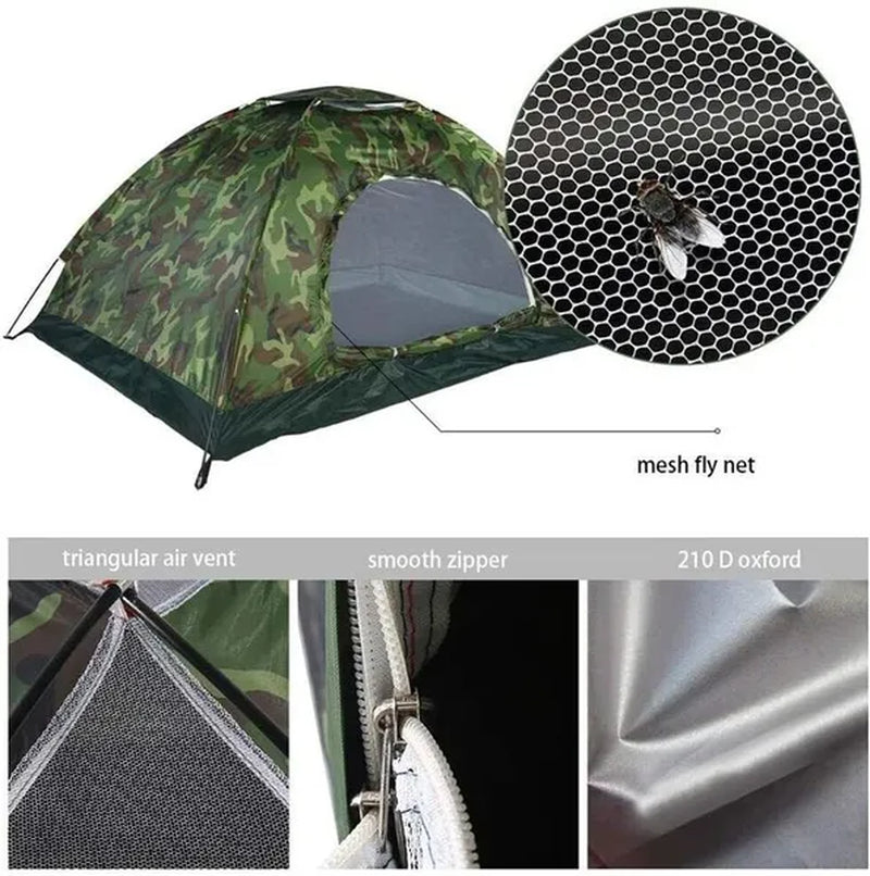 Fishing / Camping 2 Man Waterproof Two Person Dome Tent Camo - Camouflage
