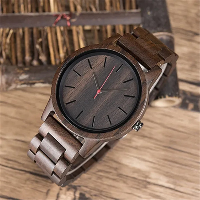 DODO DEER Natural Wood Male Quartz Classic Retro Watch Men'S Ebony Watch Designer Watch Drop Shipping