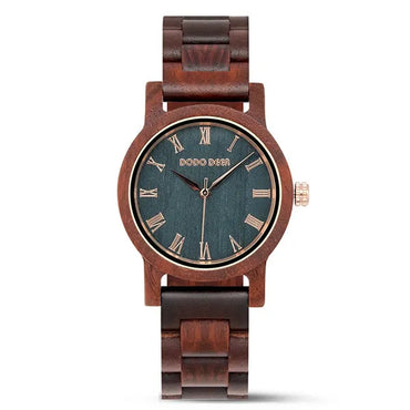 DODO DEER New Design Wood Watch for Women Simple Retro Roman Numerals Dial Rosewood Quartz Watch Anniversary Gift Exquisite Wooden Box Dropshipping