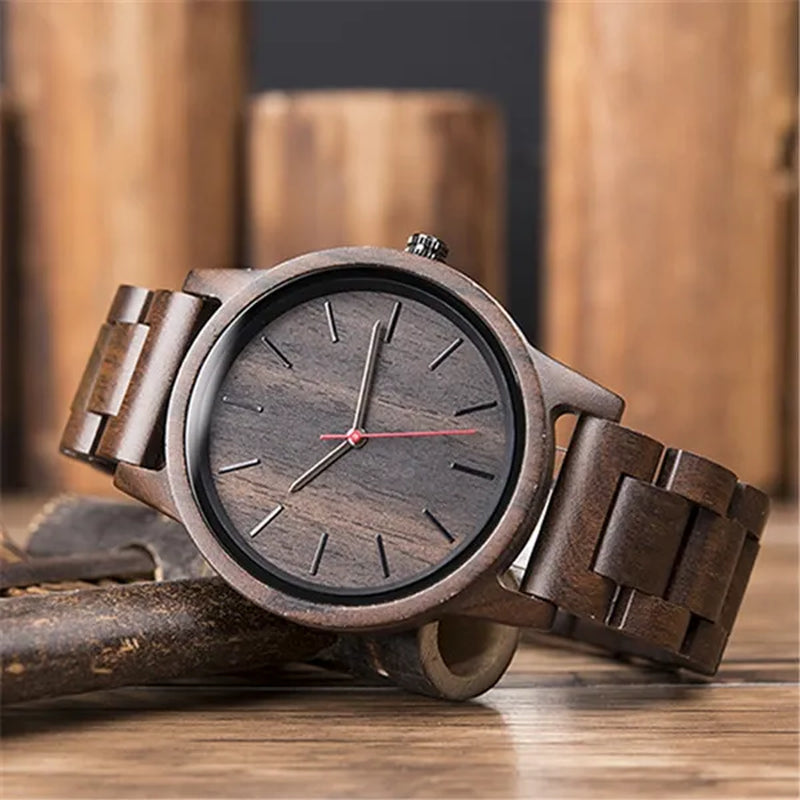 DODO DEER Natural Wood Male Quartz Classic Retro Watch Men'S Ebony Watch Designer Watch Drop Shipping