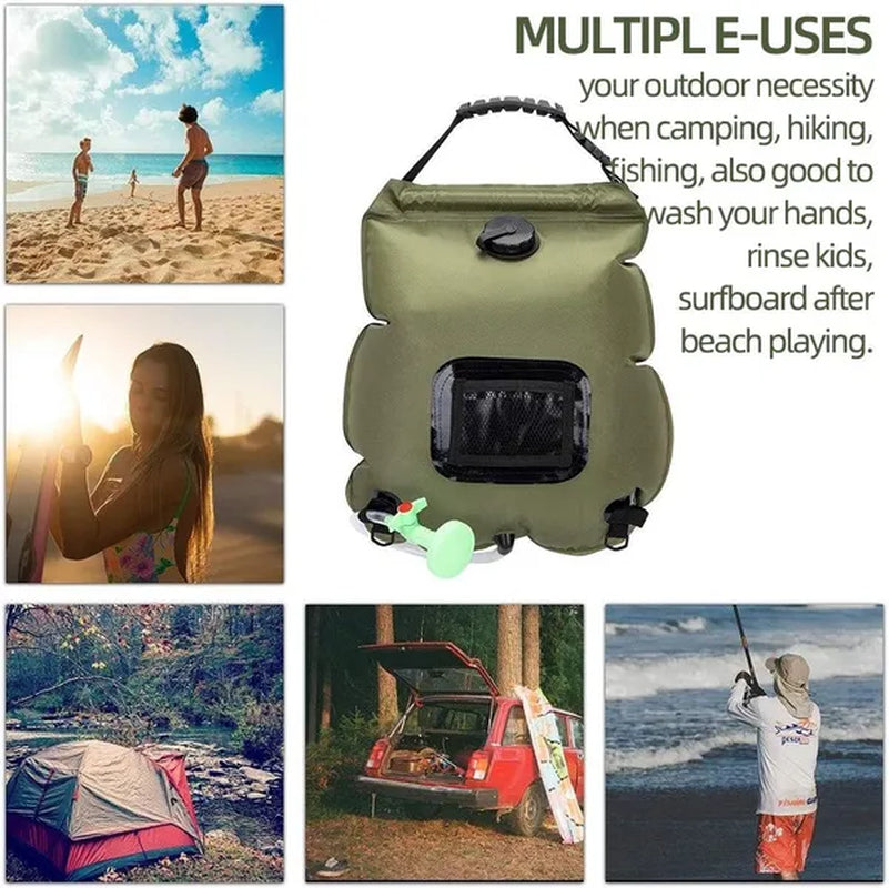 20L Outdoor Camping Shower Water Bag Solar Heating Portable Shower Camping Hiking Climbing Bath Equipment Ducha Portatil Camping