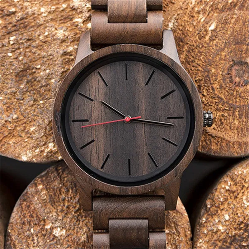 DODO DEER Natural Wood Male Quartz Classic Retro Watch Men'S Ebony Watch Designer Watch Drop Shipping
