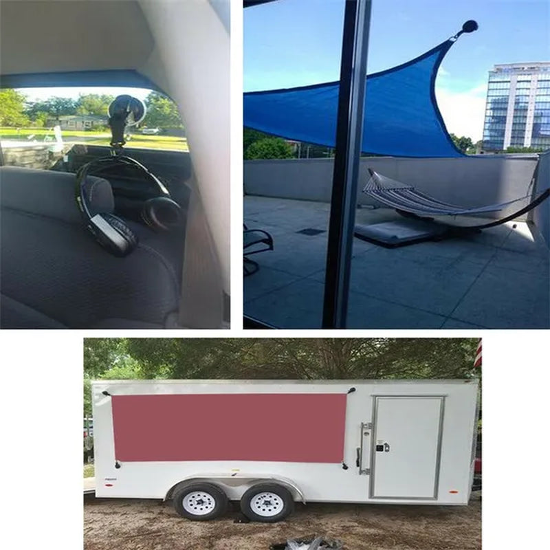 1/2/4Pcs/Set Outdoor Car Tent Suction Cup Universal Hook Tie down Camping Tarp as Car Side Awning Pool Tarpaulins Tents Securing Hook Suitable for Tesla Field Tent