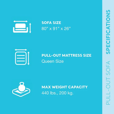 Intex Queen Size Inflatable Pull-Out Sofa Bed Couch and Chair Sleeper, Dark Gray