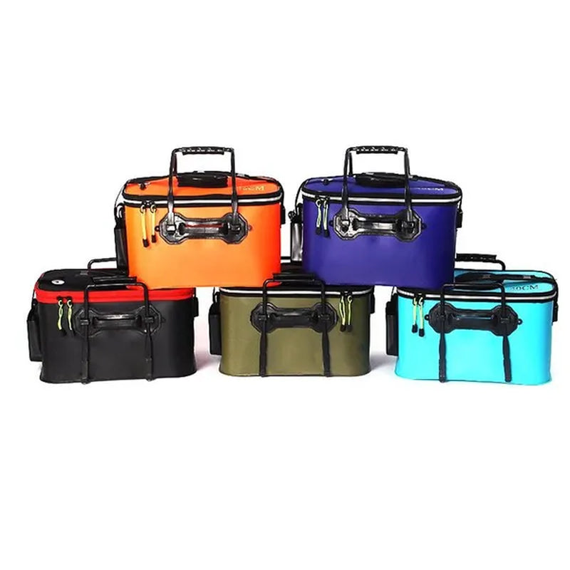 5 Color Outdoor Fishing Bucket Folding Fishing Gear Portable Camping Hiking Bucket with Handle Fishing Bags