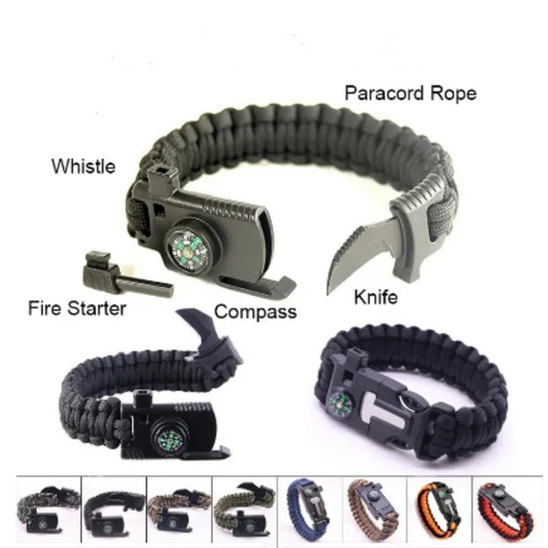 Outdoor Multi Tools Survival Emergency Bracelet with Tool Camping Survival Multi - Functional Hand Rope Umbrella Rope