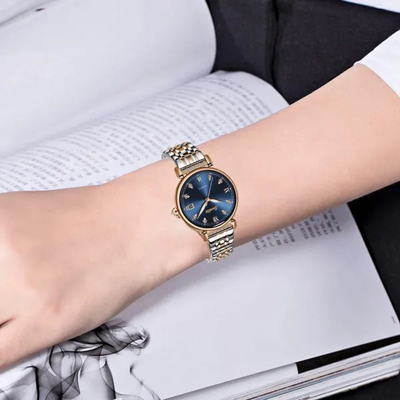 New Women Watch Top Luxury Brand Creative Design Steel Women'S Wrist Watches Female Clock Relogio Feminino
