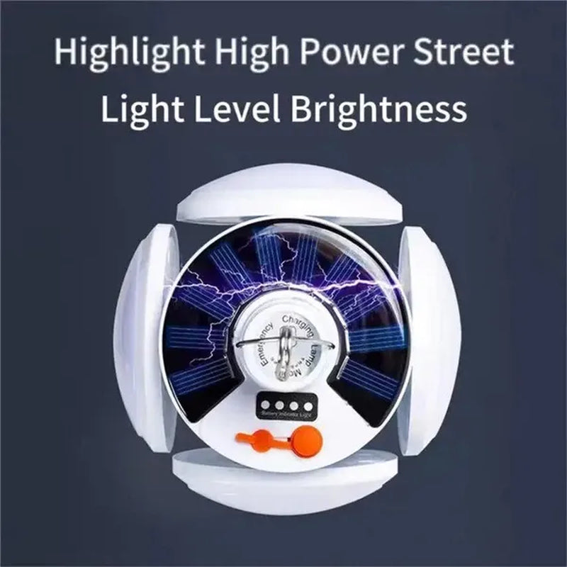 Solar Light Bulb Camping Solar LED Light USB Rechargeable 5Lighting Modes Tent Hanging Bulb for Outdoor Hiking Emergency Outage