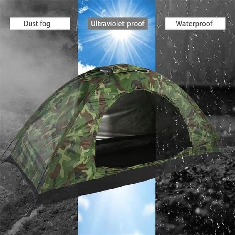 2 Person Camping Dome Tent Waterproof Outdoor Tent with Top Rainfly Easy Set Up