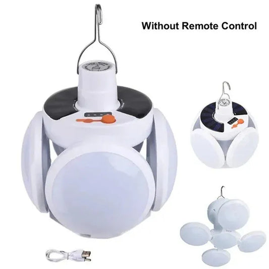 Solar Light Bulb Camping Solar LED Light USB Rechargeable 5Lighting Modes Tent Hanging Bulb for Outdoor Hiking Emergency Outage