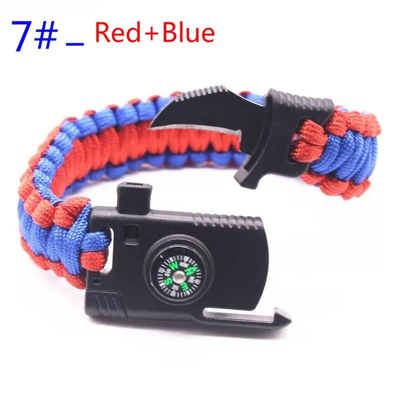Outdoor Multi Tools Survival Emergency Bracelet with Tool Camping Survival Multi - Functional Hand Rope Umbrella Rope