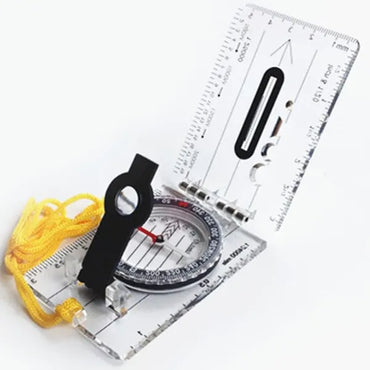 Lumiparty Professional Mini Compass Map Scale Ruler Multifunctional Equipment Outdoor Hiking Camping Survival Bussola Brujula