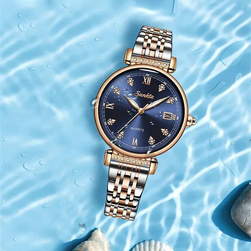 New Women Watch Top Luxury Brand Creative Design Steel Women'S Wrist Watches Female Clock Relogio Feminino