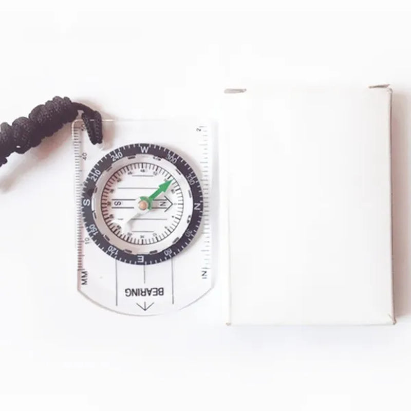 Lumiparty Professional Mini Compass Map Scale Ruler Multifunctional Equipment Outdoor Hiking Camping Survival Bussola Brujula