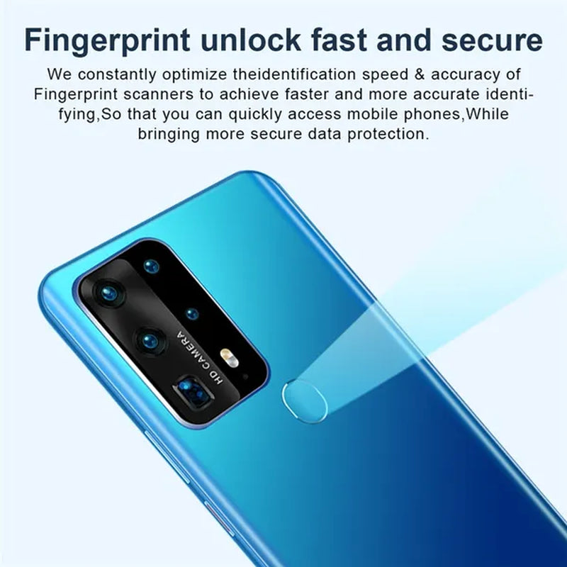 P40Plus Smart Phones, with 12GB+512GB Ultra-Thin Smartphone with Face/Fingerprint Lock Dual SIM Cards Phone MASK