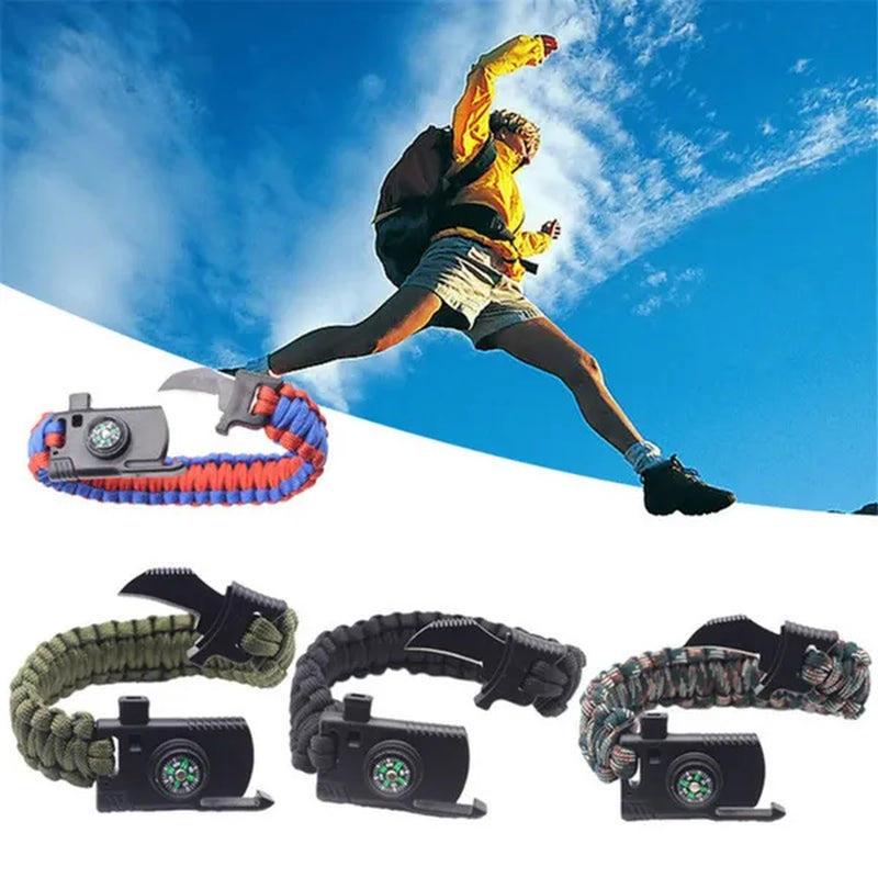 Outdoor Multi Tools Survival Emergency Bracelet with Tool Camping Survival Multi - Functional Hand Rope Umbrella Rope