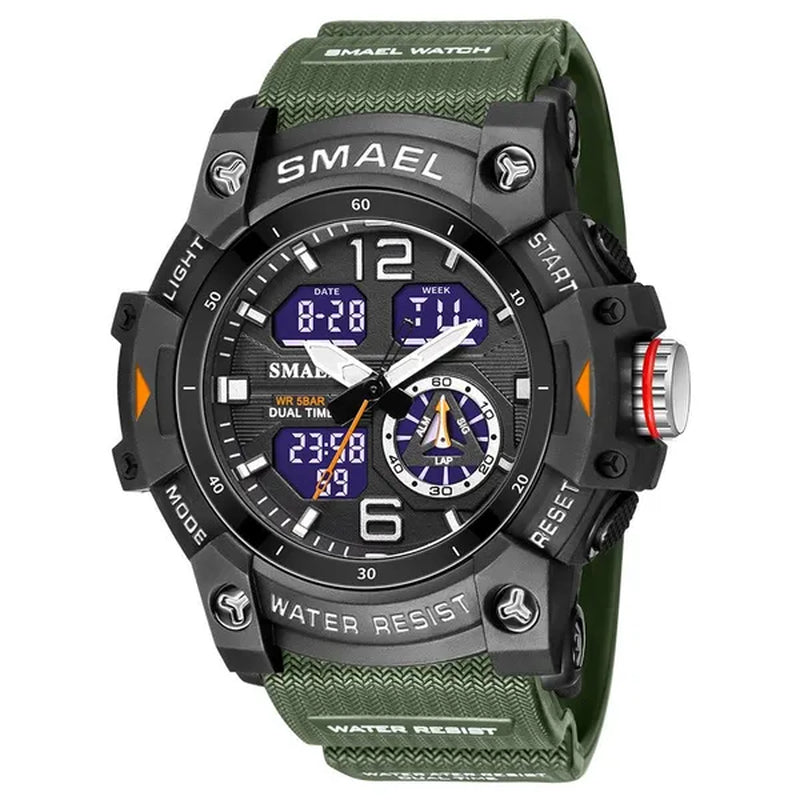 SMAEL Transparent Shell Design Led Digital Watches Fashion Waterproof Sports Watch Dual Display Stopwatches Student