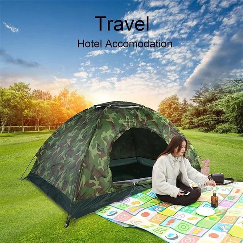 2 Person Camping Dome Tent Waterproof Outdoor Tent with Top Rainfly Easy Set Up
