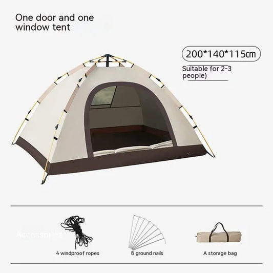 2-3 Person Family Tent Pop up Waterproof Camping Hiking Travel Outdoor Tent