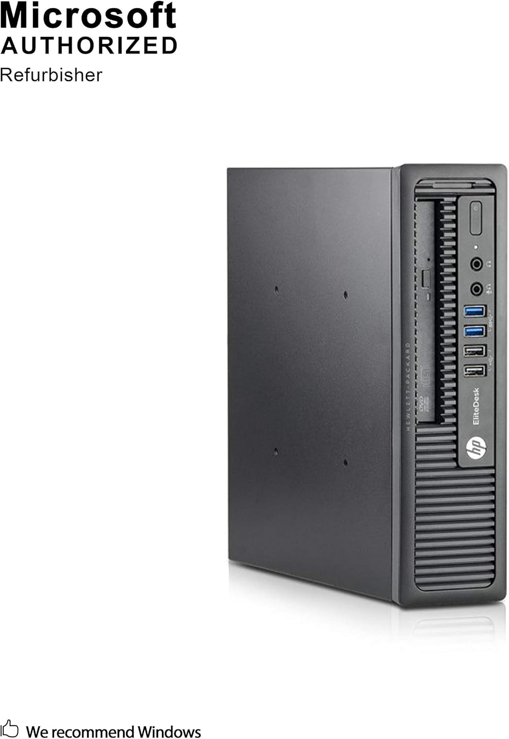 HP Elitedesk 800 G1 USFF Desktop PC - Intel Core I5-4570S 2.9Ghz 8GB 500GB HDD DVDRW Windows 10 Professional (Renewed)