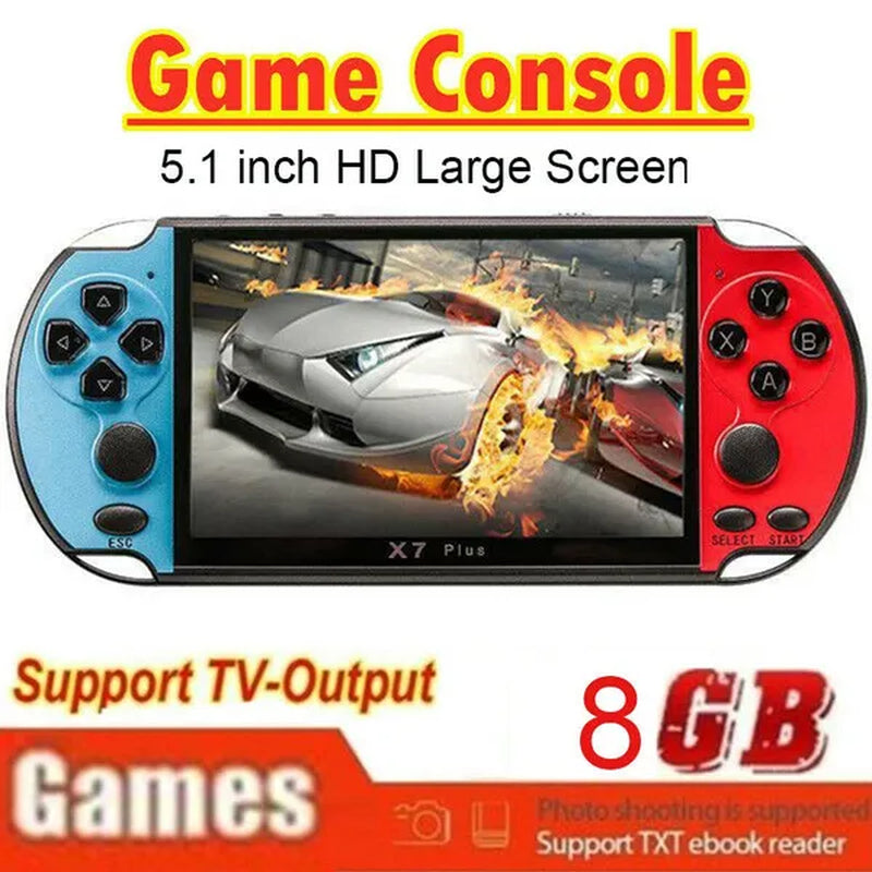 Game Consoles - X12 plus 7" 16GB - X7 plus 5.1" 8GB - Retro Handheld Portable 10000 Games Video Console