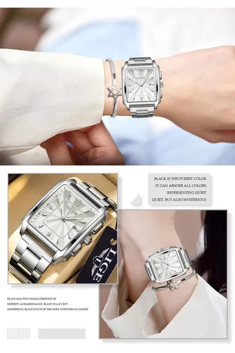 LIGE Fashion Waterproof Watch for Women Top Brand Luxury Women Watch Casual Sport Date Women'S Quartz Wristwatches Montre Femme
