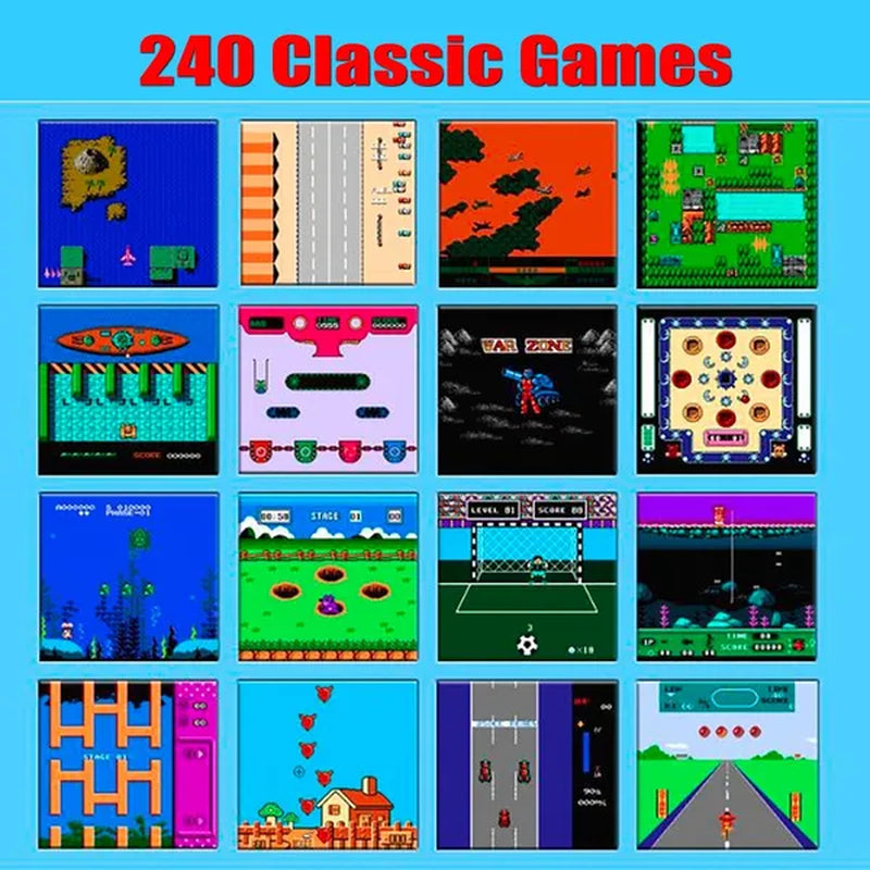 Mini Classic Arcade Station Mini Game Machine with 240 Retro FC Games Hand-Held Game Console Pocket Game Player LH