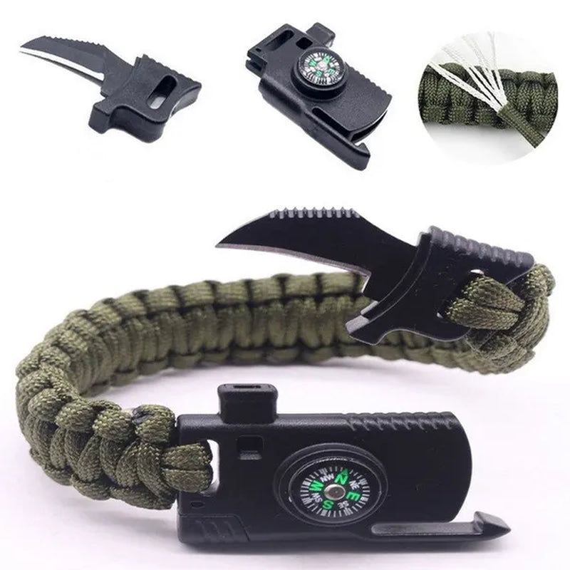 Outdoor Multi Tools Survival Emergency Bracelet with Tool Camping Survival Multi - Functional Hand Rope Umbrella Rope