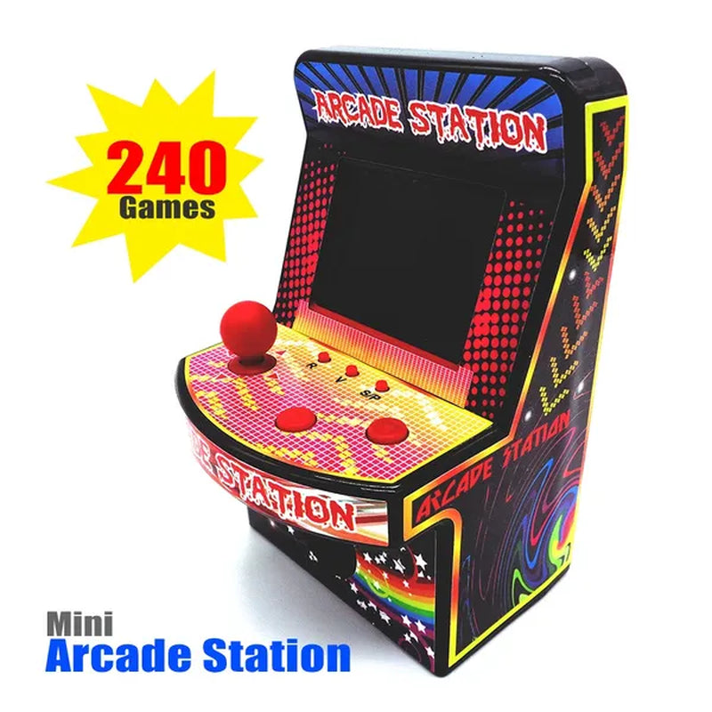 Mini Classic Arcade Station Mini Game Machine with 240 Retro FC Games Hand-Held Game Console Pocket Game Player LH