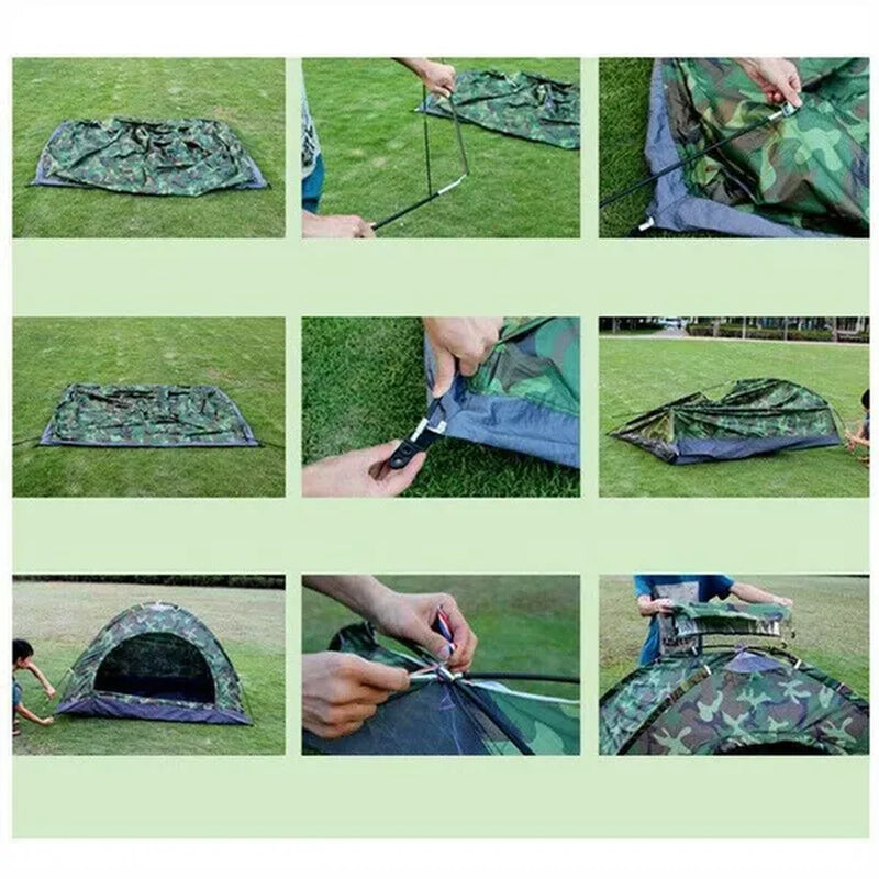 2 Person Camping Dome Tent Waterproof Outdoor Tent with Top Rainfly Easy Set Up