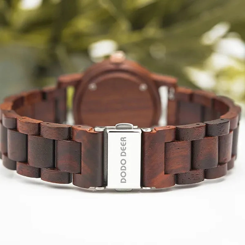 DODO DEER New Design Wood Watch for Women Simple Retro Roman Numerals Dial Rosewood Quartz Watch Anniversary Gift Exquisite Wooden Box Dropshipping