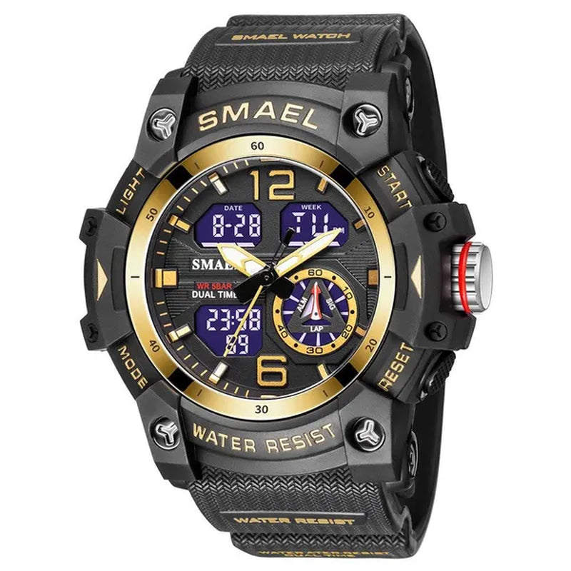 SMAEL Transparent Shell Design Led Digital Watches Fashion Waterproof Sports Watch Dual Display Stopwatches Student