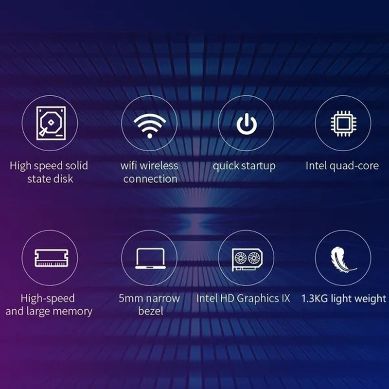 QERE 14.1 Inch Laptop with 6G RAM 128G SSD Gaming Laptops Ultrabook Intel J3455 Quad Core Win10 Notebook Computer