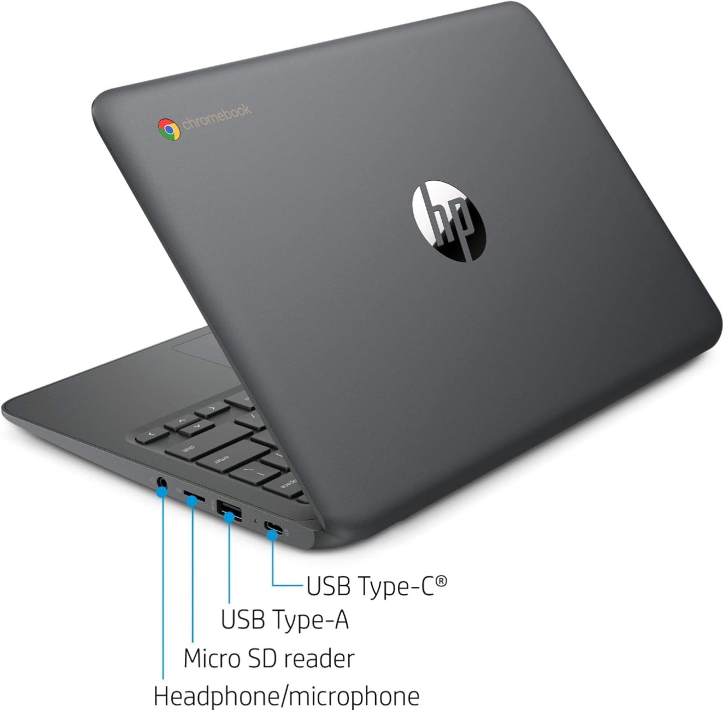 Flagship Chromebook, 11.6" HD (1366 X 768) Display, Intel Celeron Processor N3350, 4GB LPDDR2, 32GB Emmc, Chrome OS, HD Graphics 500, 11A-NB0013DX, Ash Gray
