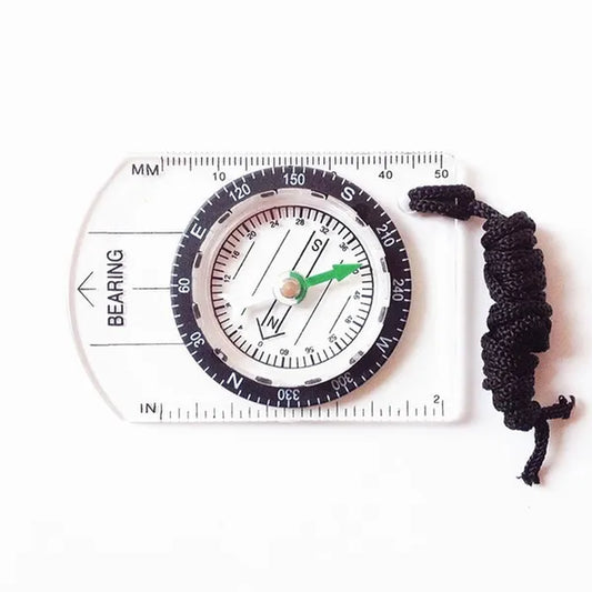 Lumiparty Professional Mini Compass Map Scale Ruler Multifunctional Equipment Outdoor Hiking Camping Survival Bussola Brujula