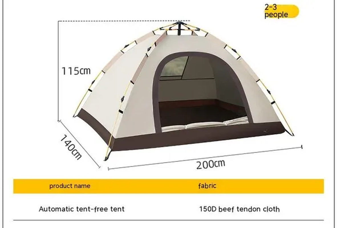 2-3 Person Family Tent Pop up Waterproof Camping Hiking Travel Outdoor Tent